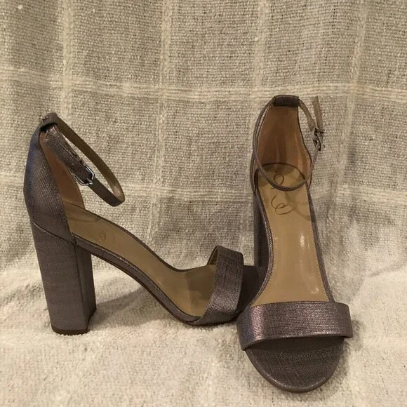 Sam Edelman Yaro Glitter Ankle Strap Heels - Picture 4 of 7